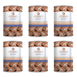 PERRO Gourmet Dzik z pasternakiem 6x400g monobiałkowa karma dla dorosłych psów