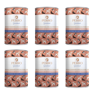 PERRO Gourmet Jeleń z cukinią 6x400g monobiałkowa karma dla psów dorosłych