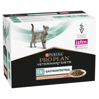 PURINA PRO PLAN VD EN St/Ox Gastrointestinal 10x85g z łososiem