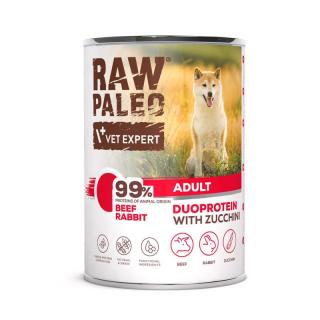 RAW PALEO BeefRabbit Adult 400g mokra karma dla psów dorosłych duoproteina wołowina z królikiem