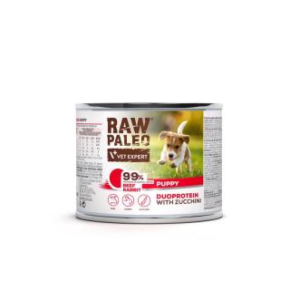 RAW PALEO BeefRabbit Puppy 200g mokra karma szczeniąt duoproteina wołowina z królikiem