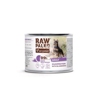 RAW PALEO DuckBoar Adult 200g mokra karma dla psów dorosłych duoproteina kaczka z dzikiem