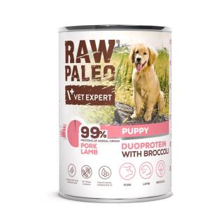 RAW PALEO PorkLamb Puppy 400g mokra karma dla szczeniąt duoproteina wieprzowina z jagnięciną