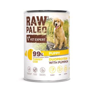RAW PALEO TurkeyCod Puppy 400g mokra karma dla szczeniąt duoproteina indyk z dorszem
