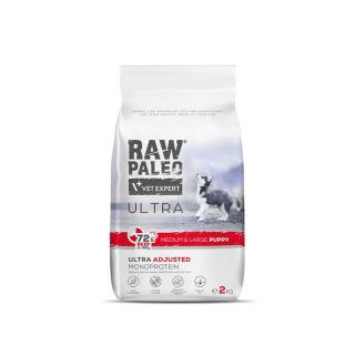 RAW PALEO Ultra Beef MediumLarge Puppy 2kg z wołowiną dla szczeniąt ras średnich i dużych