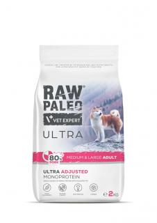 RAW PALEO Ultra Pork MediumLarge Adult 2kg z wieprzowiną dla psów dorosłych ras średnich i dużych