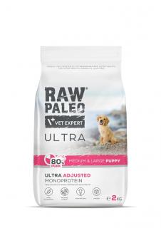 RAW PALEO Ultra Pork MediumLarge Puppy 2kg z wieprzowiną dla szczeniąt ras średnich i dużych