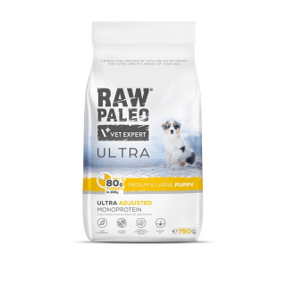 RAW PALEO Ultra Turkey MediumLarge Puppy 750g z indykiem dla szczeniąt ras średnich i dużych