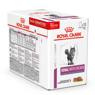 ROYAL CANIN Cat Renal Chicken 85gx12 (9+3 GRATIS)