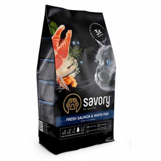 Savory Adult Cat Fresh SalmonWhit Fish 400g karma sucha dla kota