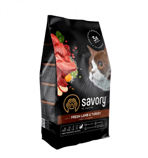 Savory Adult Cat Sens Fresh LambTurkey 400g karma sucha dla kota