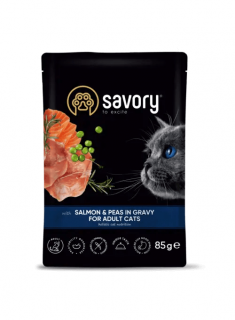 Savory Adult Salmon Peas 85g karma mokra dla kota