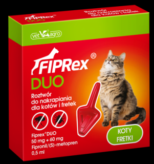 VET-AGRO Fiprex DUO 0,5ml roztwór dla kotów i fretek