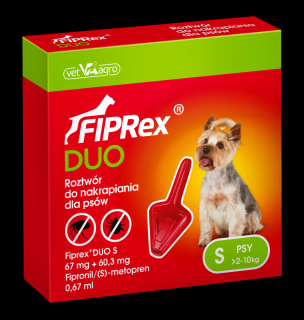 VET-AGRO Fiprex DUO S 2-10kg roztwór dla psów 0,67ml