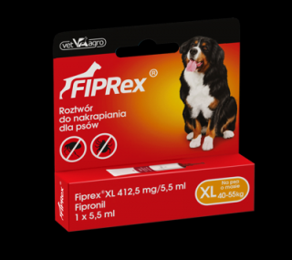 VET-AGRO Fiprex XL 40-55kg roztwór dla psów 1szt