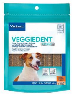 VIRBAC Veggiedent fresh S dla psów o wadze 5-10kg x 15szt