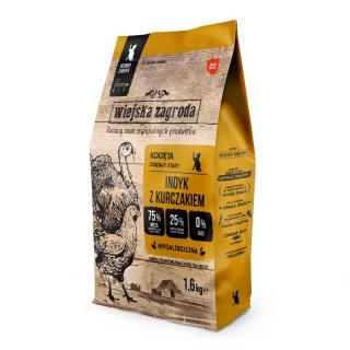 WIEJSKA ZAGRODA Indyk z kurczakiem 1,6kg karma sucha dla kociąt