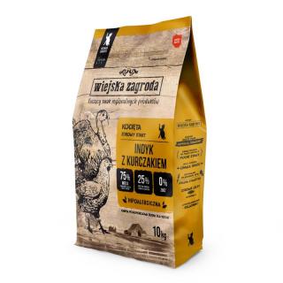 WIEJSKA ZAGRODA Indyk z kurczakiem 10kg karma sucha dla kociąt