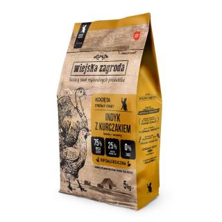 WIEJSKA ZAGRODA Indyk z kurczakiem 5kg karma sucha dla kociąt