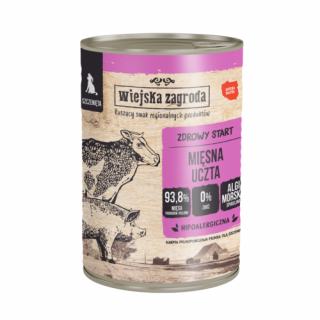 WIEJSKA ZAGRODA Mięsna uczta 400g karma mokra dla szczeniąt