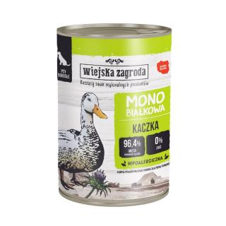 WIEJSKA ZAGRODA Monobiałkowa Kaczka 400g karma mokra dla psów dorosłych