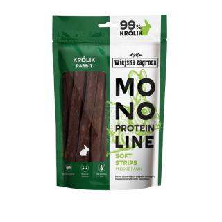 Wiejska Zagroda Monoproteinowe miękkie paski Królik 100g przysmak dla psa