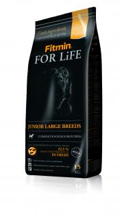 Fitmin For Life Junior Large Breed 15kg - karma dla psa Karma dla psa Fitmin For Life Junior Large Breed 15kg 63% mięsa