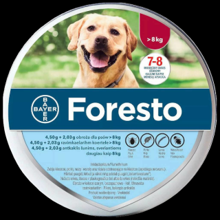 Bayer Foresto - Obroża Przeciw Pchłom i Kleszczom - powyżej 8kg (70cm)