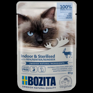 Bozita Indoor  Sterilised - Kawałki w Sosie z Reniferem - 85g