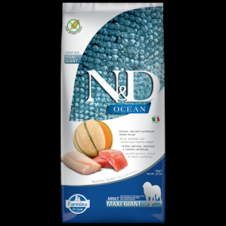 Farmina Dog ND Ocean Salmon, Cod  Melon Adult Maxi Giant - 12kg