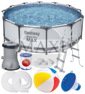 11w1 BASEN STELAŻOWY PRO MAX 366x100 cm - BESTWAY 56418