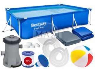 12w1 BASEN OGRODOWY 300x201x66 cm - BESTWAY 56411
