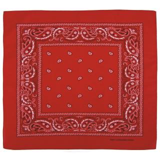 BANDAMKA BANDANA CHUSTA 55x55 cm CZERWONO-BIAŁA BANDAMKA BANDANA CHUSTA