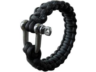 BRANSOLETKA LINA PARACORD  23mm BLACK  MFH Czarna bransoletka z paracordu