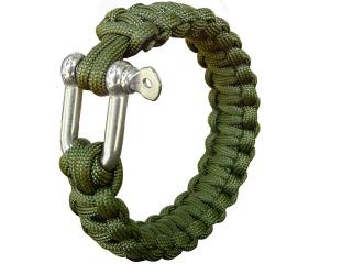 BRANSOLETKA LINA PARACORD  23mm OLIV  MFH Czarna bransoletka z paracordu