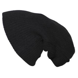 CZAPKA BEANIE DŁUGA CZARNA CZAPKA ZIMOWA