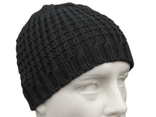 CZAPKA BEANIE  WEŁNIANA PŁYTKA CZAPKA ZIMOWA