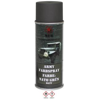 LAKIER WOJSKOWY W SPRAY ZIELONY NATO MATOWY 400 ml FARBA W SPRAY