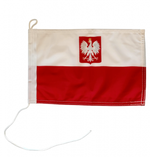 BANDERA JPOLSKA 30x50 PREMIUM DO ŁODZI, JACHTÓW, MOTOCYKLI