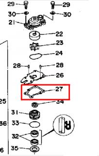 USZCZELKA POMPY WODY YAMAHA DO WIRNIKA 43230, 43160  85306