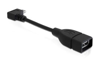 DELOCK 83104 Kabel USB MICRO BM - AF USB 2.0 OTG kątowy