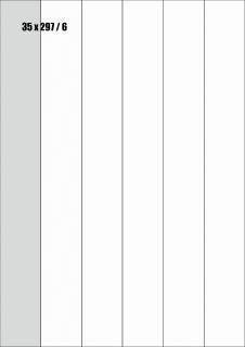 Etykiety samoprzylepne 35x297 mm, A4, 600 szt.