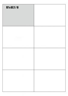 Etykiety samoprzylepne 97x67,7 mm, A4, 800 szt.