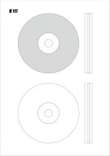 Etykiety samoprzylepne na CD - 2 na arkusz, 100 ark.