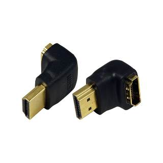 LOGILINK AH0007 Kątowy adapter HDMI żeński - HDMI męski (GOLD)