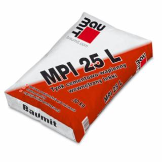 BAUMIT MPI 25 L TYNK CEMENTOWO-WAPIENNY WEWNĘTRZNY LEKKI