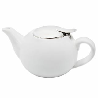 Biały dzbanek z zaparzaczem do herbaty Bella Fiore 750 ml
