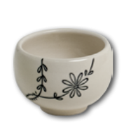 Kremowa porcelanowa czarka do herbaty 8,5 cm ( 24 sztuki)