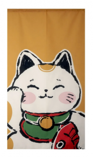 Noren Maneki neko sea 85 x 150 cm