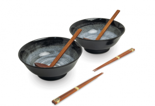 Upominkowy komplet 2 mis na Ramen Kuro 22 cm